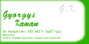 gyorgyi kaman business card